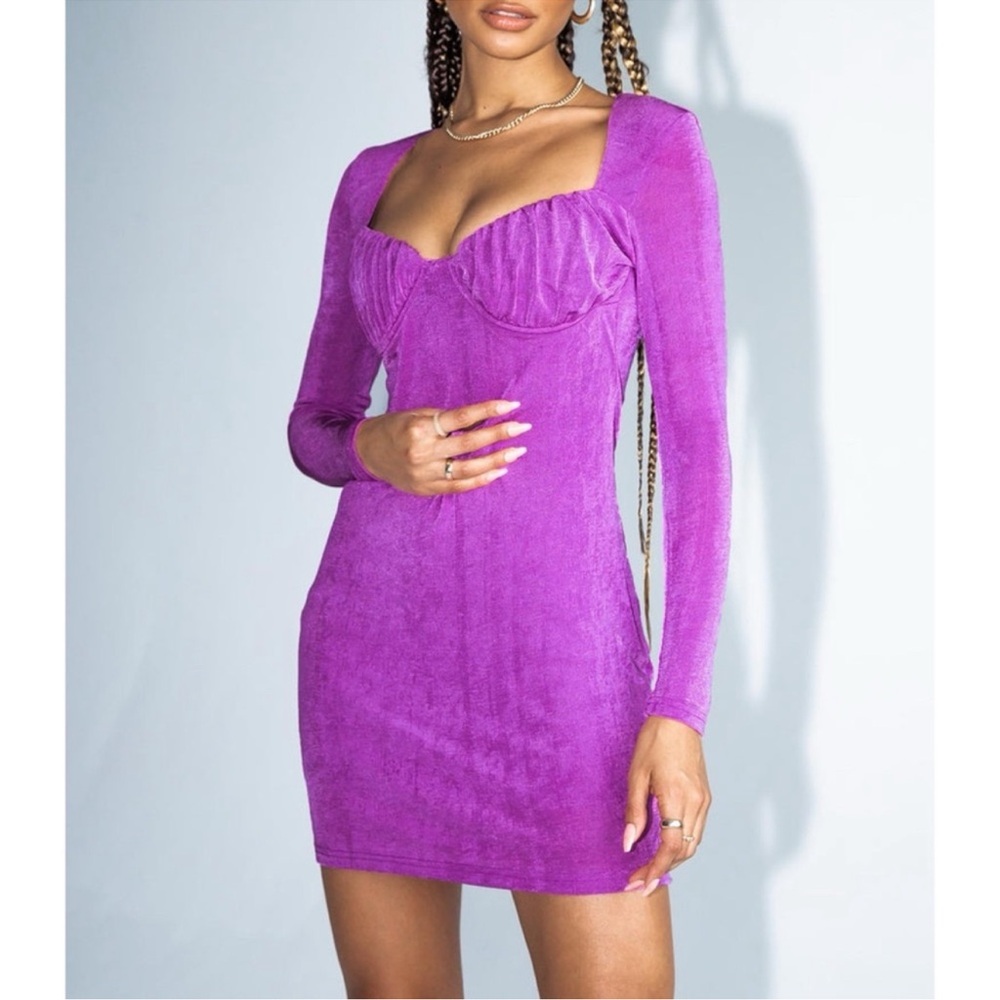 Princess Polly Martha Mini Dress Purple Size 4